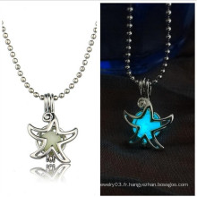 Collier pendentif Star Design Collier Glow In The Dark Collier Silver Fashion